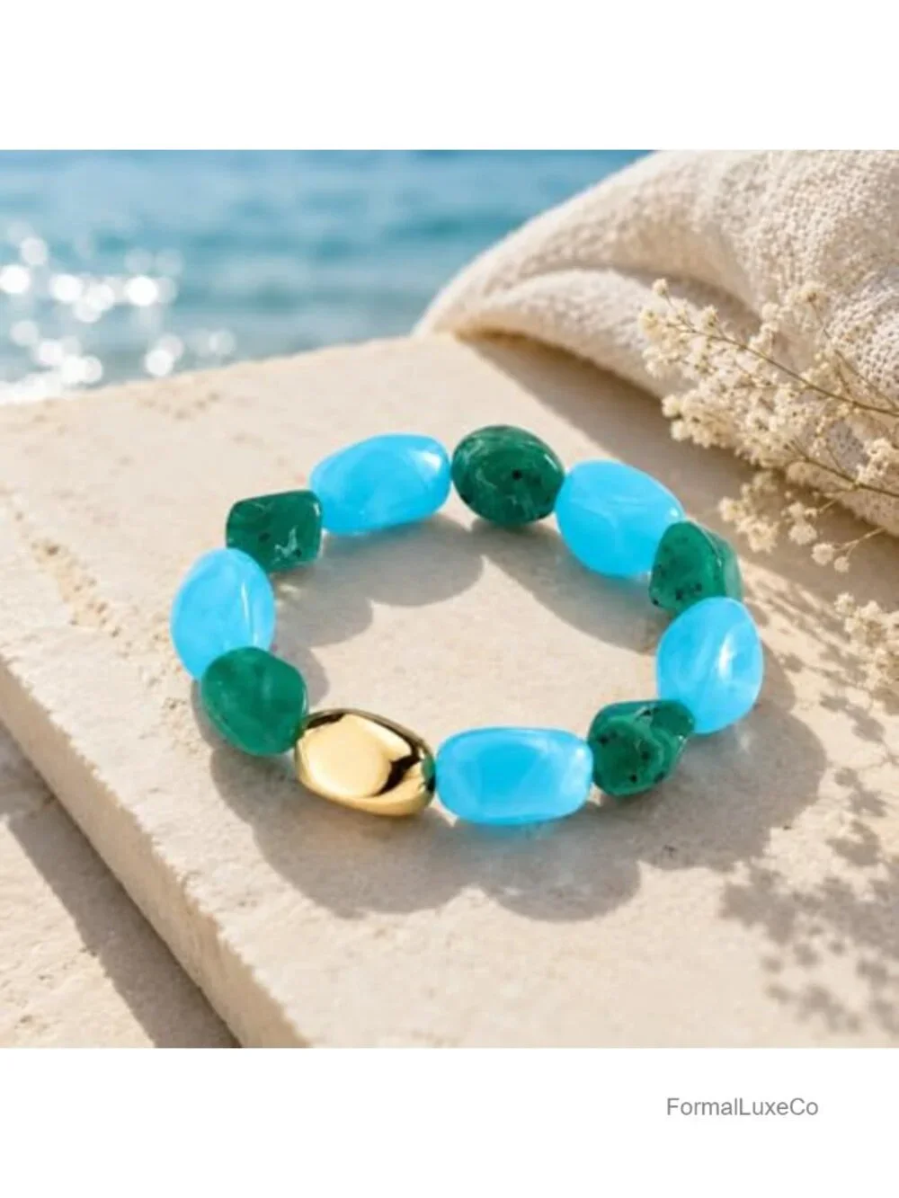 Chunky Resin Stretch Bracelet Statement Jewelry Women Gift